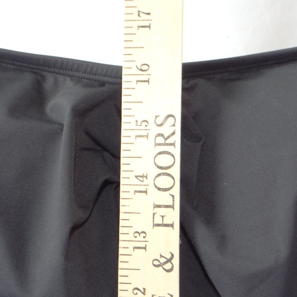 Tommy Bahama Mens Black Strapless Tankini Top Bandeau Tie Front Large