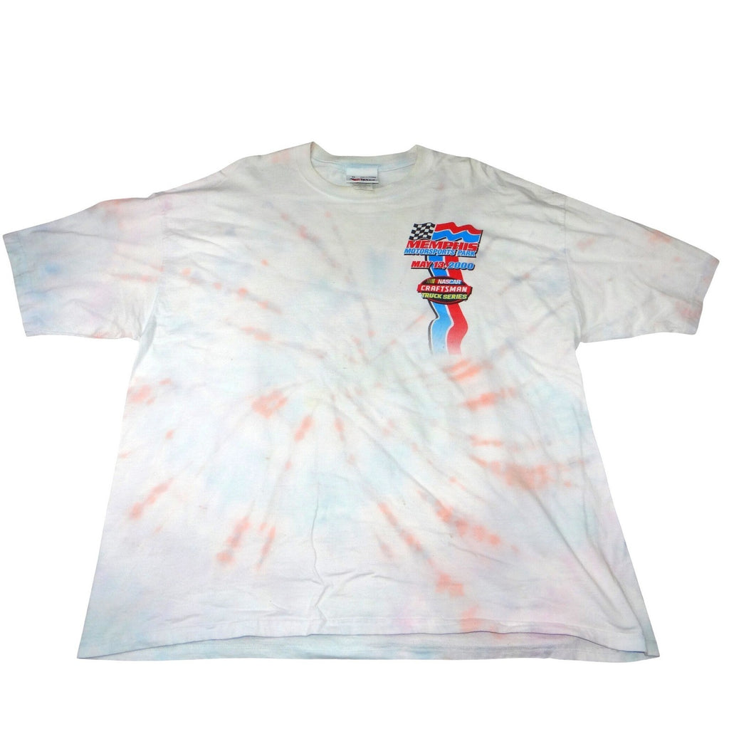 Rare VTG NASCAR Red White Blue Tie-Dye 2000 Craftsman Truck Series T-Shirt XL