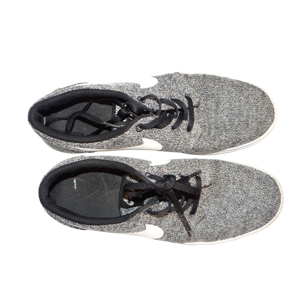 Nike Mens Shoes Gray White Knit Lace Up Athletic Sneakers Size 9.5