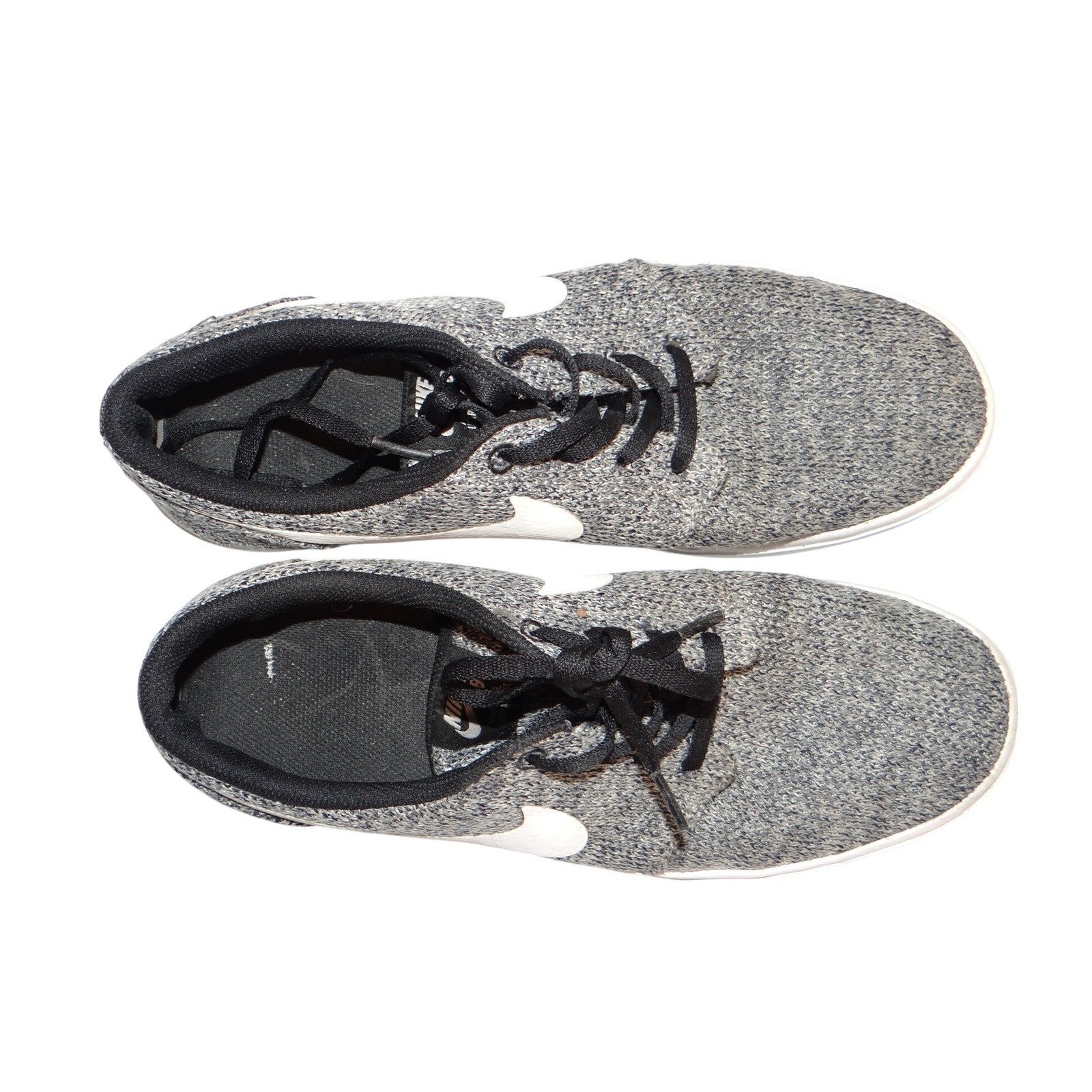Nike Mens Shoes Gray White Knit Lace Up Athletic Sneakers Size 9.5