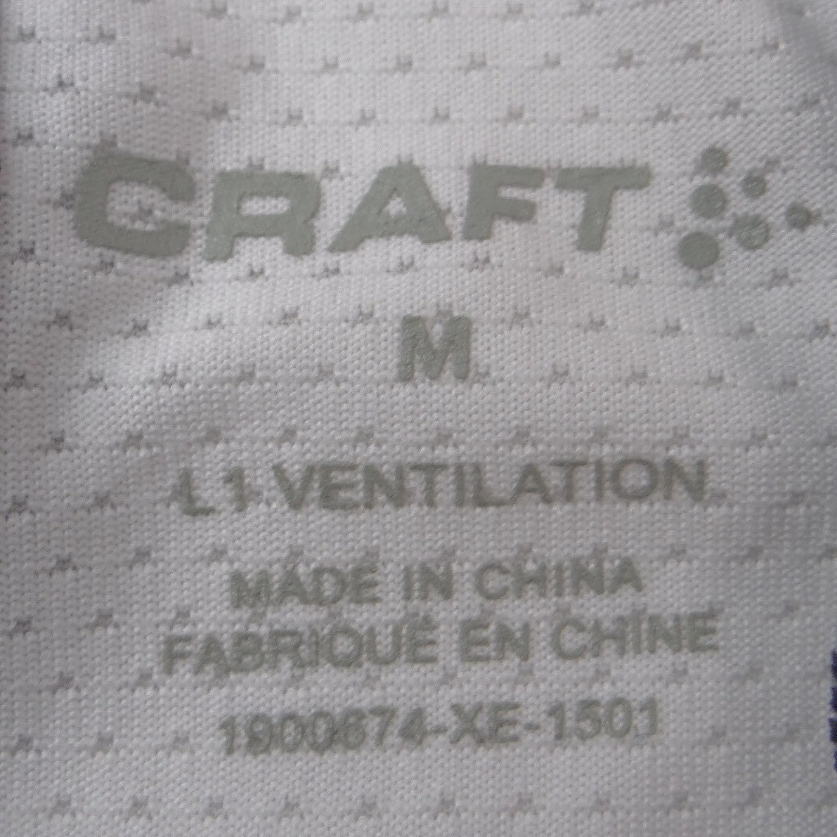 Craft Mens L1 Ventilation Cycling Jersey Black Red White Full Zip Size M 1900874