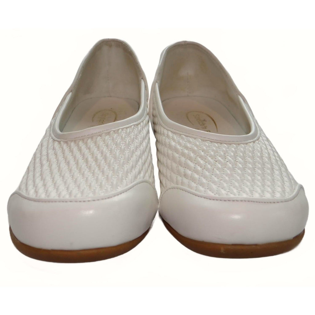 Stretch'n Form by Beacon Women's White Quilted Flats size 7.5