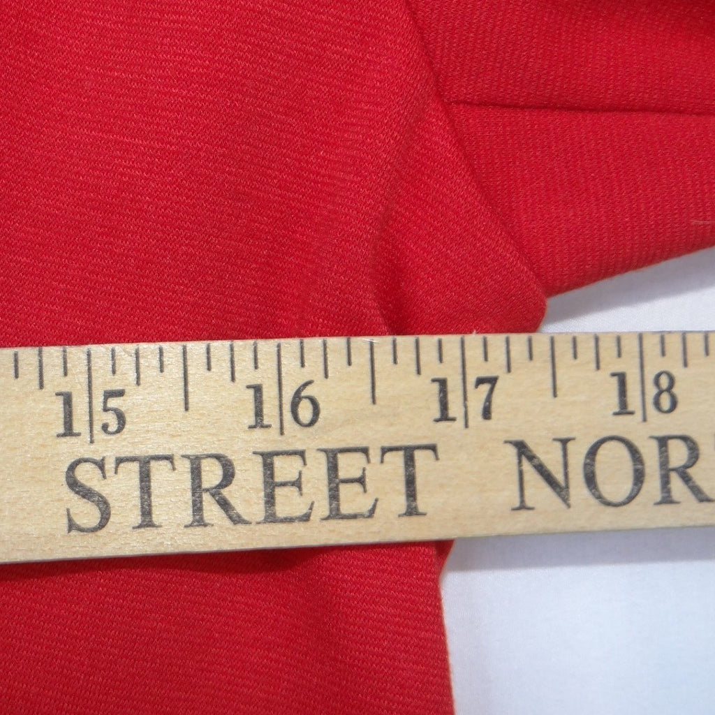 VTG Covington Womens Red Single Button Open Front Collarless Blazer Jacket Small