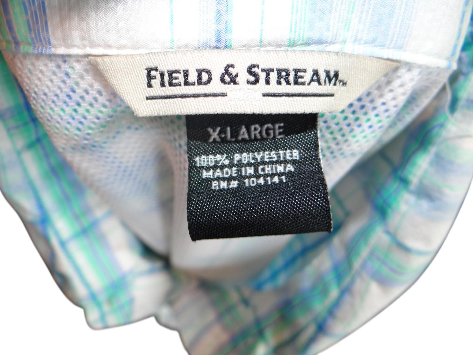 Field & Stream Men's Plaid Long Sleeve Shirt - Blue & Green