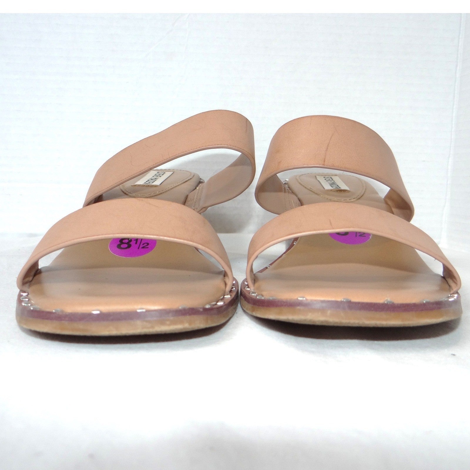 Steve Madden Henrietta Tan Studded Wedge Sandals HNRT01S1 Mens 8.5M