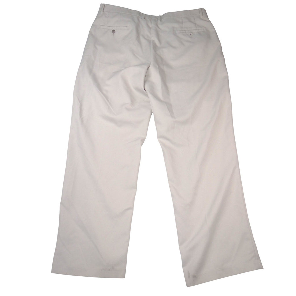 Concepts by Claiborne Beige Straight Leg Trousers Mens 42x31 Flat Front Pants