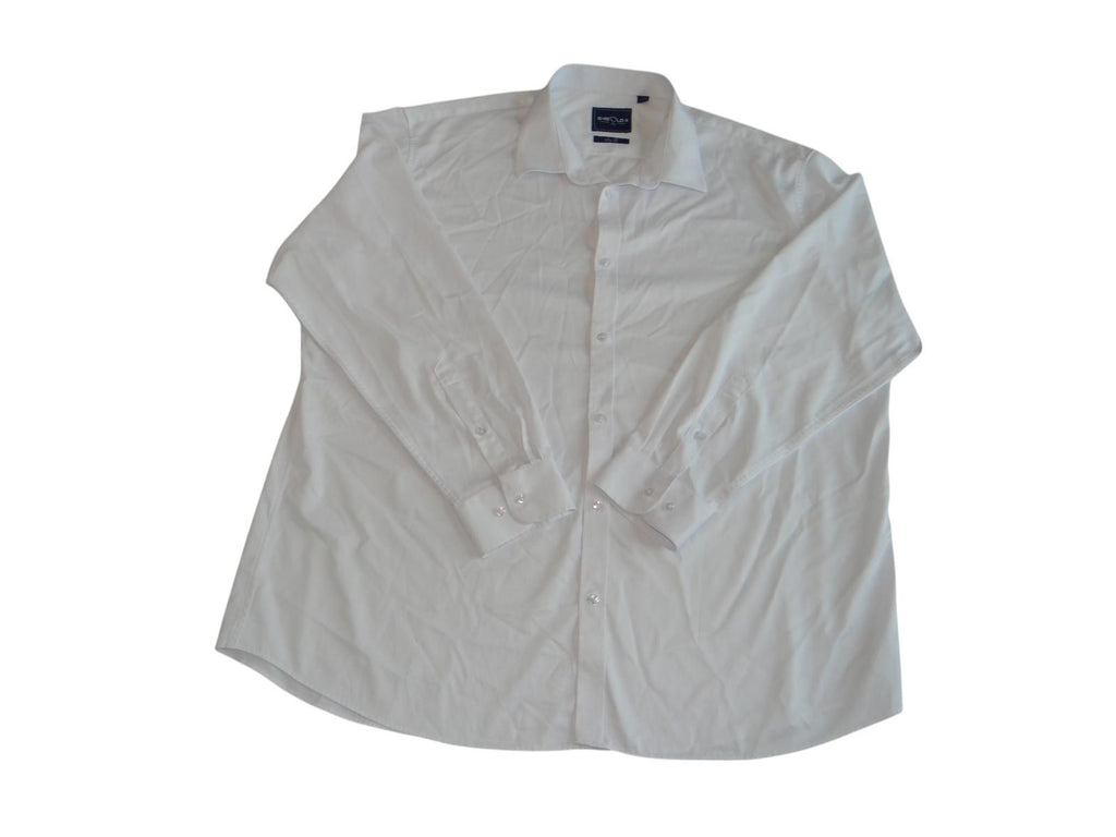 SHIELD-X Slim Fit Dress Shirt - White 4XL