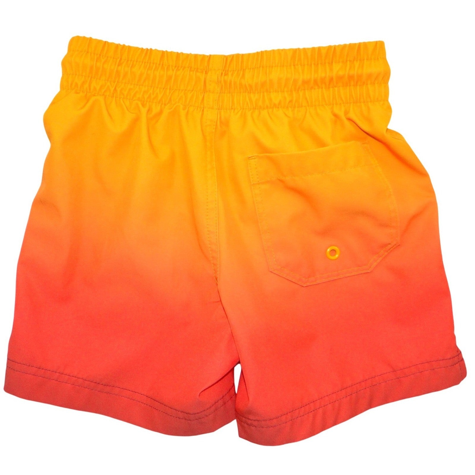 Old Navy Boys XS 5 Orange Red Ombre Sunset Swim Trunks Mesh Lined Board Shorts