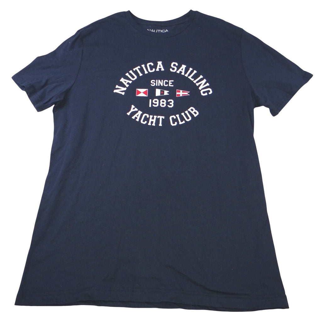 Nautica Men's Navy Blue Sailing Yacht Club T Shirt Size XL