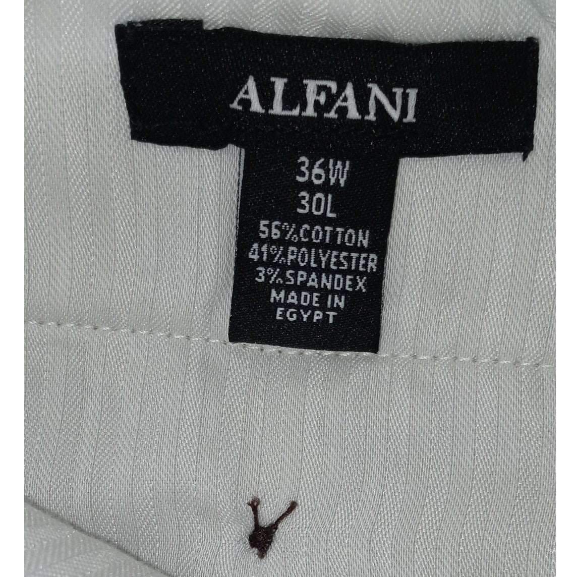 Alfani Mens Tan Flat Front Chino Pants Size 36W 30L Cotton Blend