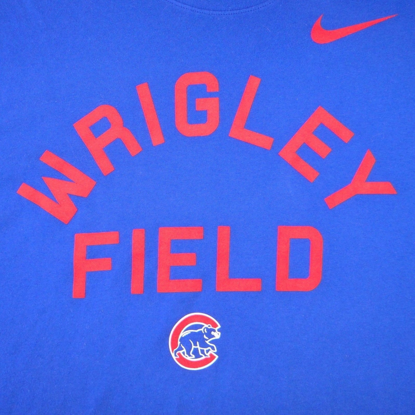 Nike Chicago Cubs Wrigley Field Dri-FIT Graphic T-Shirt Blue Mens XXL