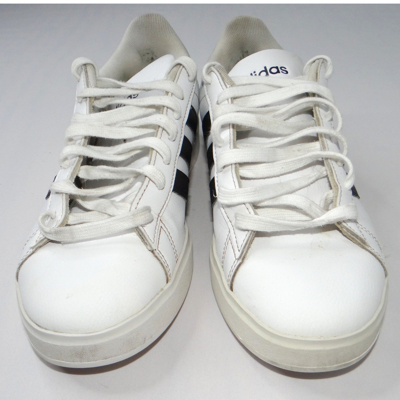 Adidas Grand Court 2.0 Shoes White Black Stripes Low Top Sneakers Mens Size 7