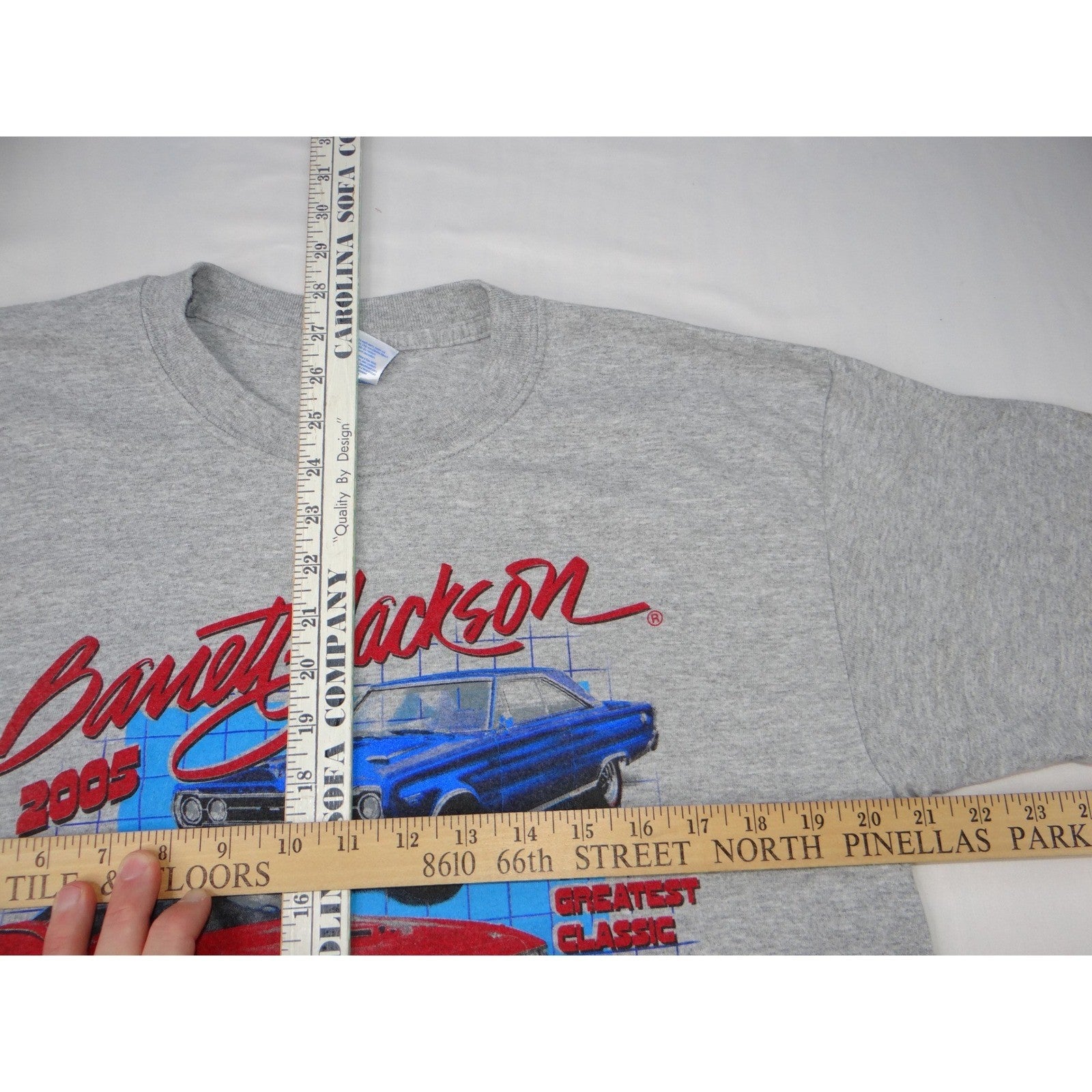 Vintage Mens Large Gray 2005 Barrett Jackson Scottsdale Arizona Hemi TShirt