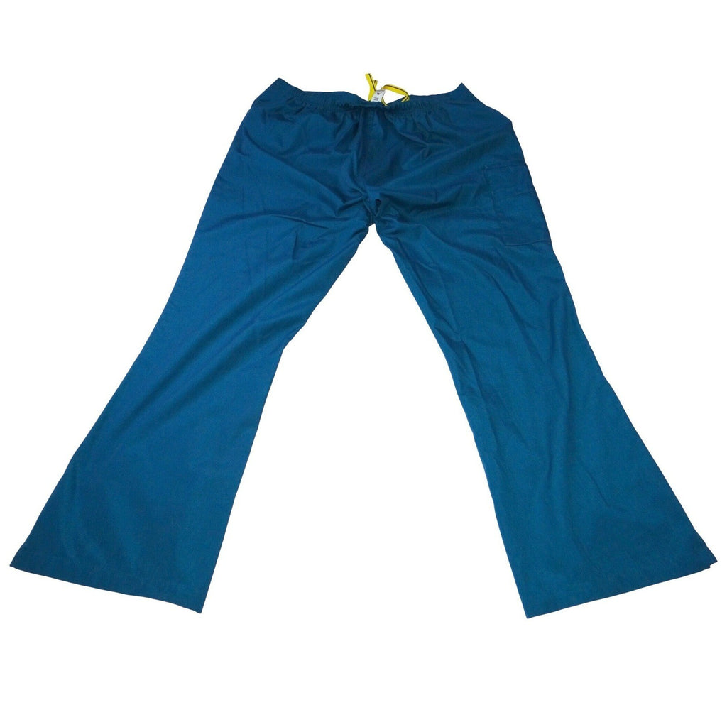 Wink Unisex Scrub Pants Navy Blue XL Flare Leg Drawstring Pockets