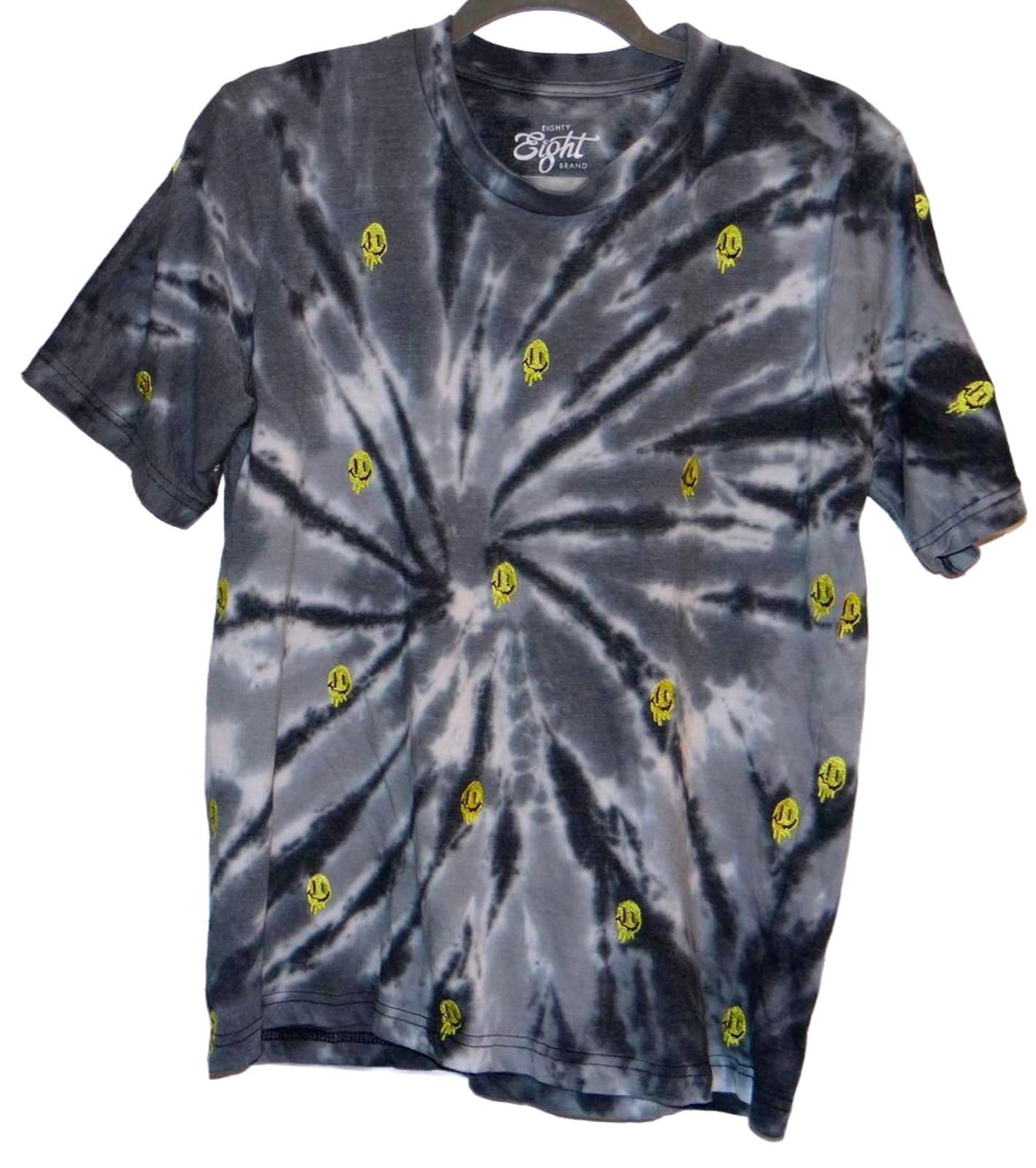 Eighty Eight Brand Tie-Dye Melting Smilies T-Shirt - Small