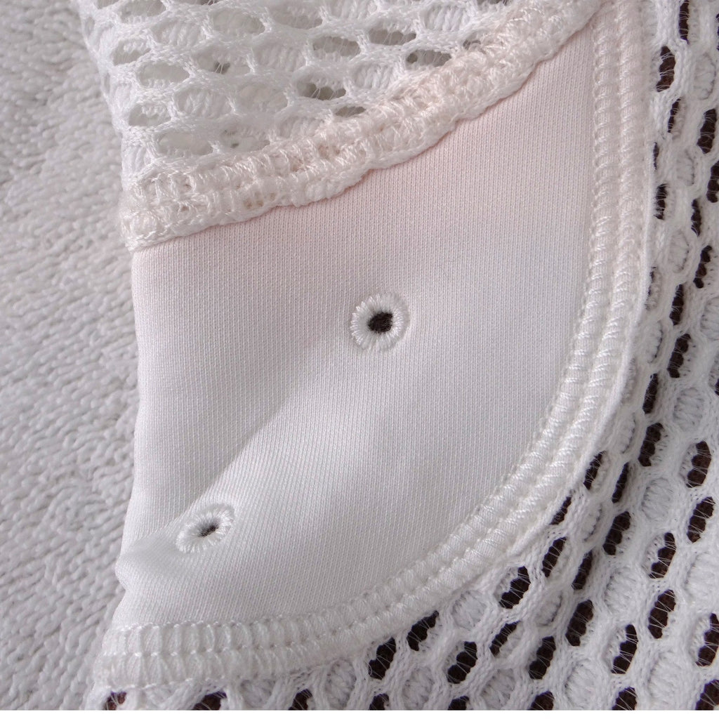 NWT-Byron Lars Beauty Mark White Mesh Honeycomb Fit and Flare Dress Size 6