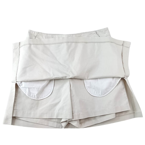 Adidas Women Khaki Stretch Golf Skort Size 6 Beige Active Tennis Skirt