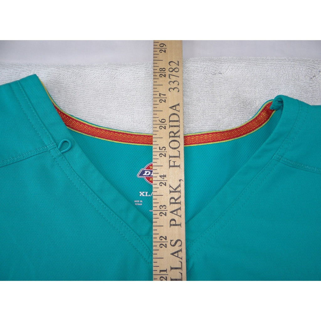 Dickies EDS Essentials Womens Scrub Set Teal Blue V-Neck Top And Pants XL- Tall