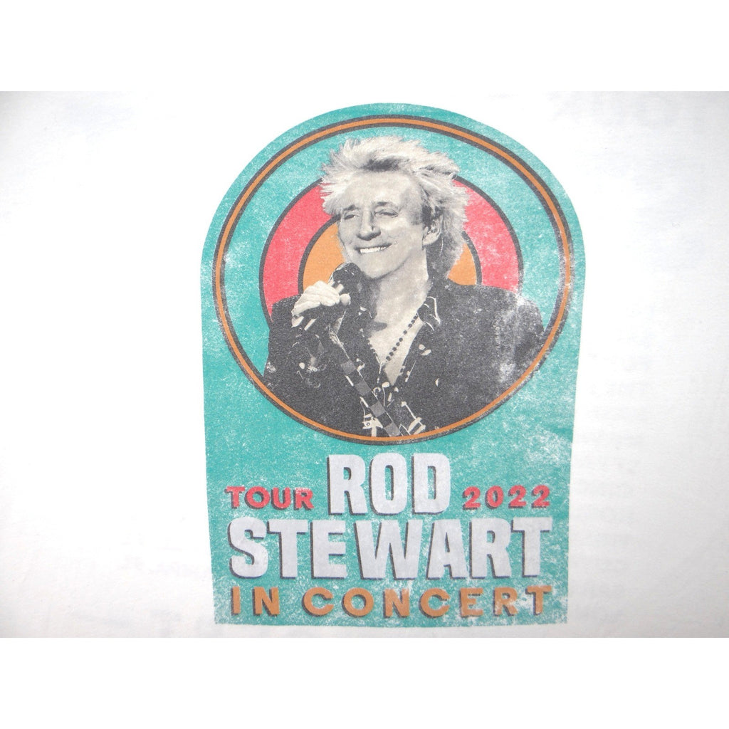 Rod Stewart 2022 Tour In Concert White T Shirt Womens XL