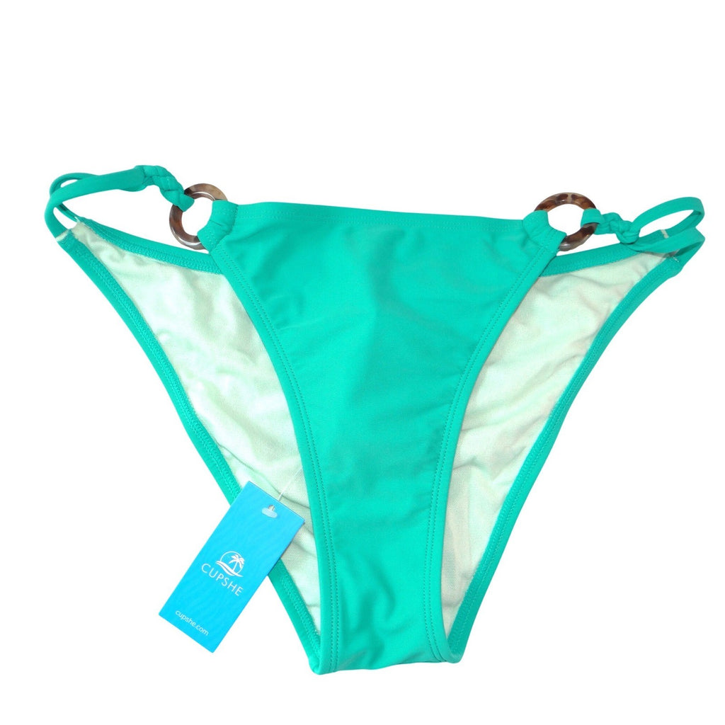 NWT-Cupshe Teal Green Ring Detail Braided Wrap Bikini Set Size M