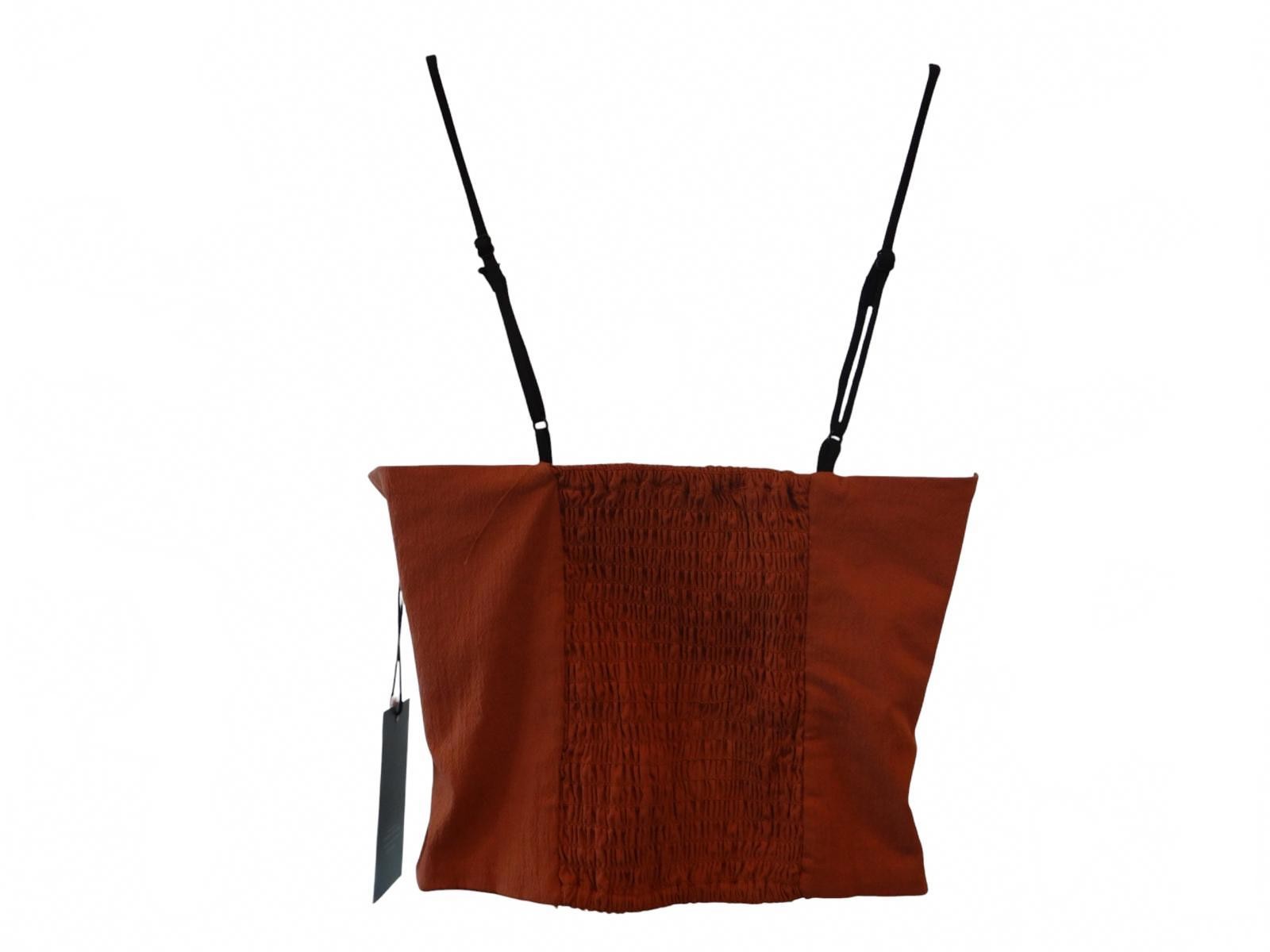 Stylish IRIS Crop Top - Brown and Black