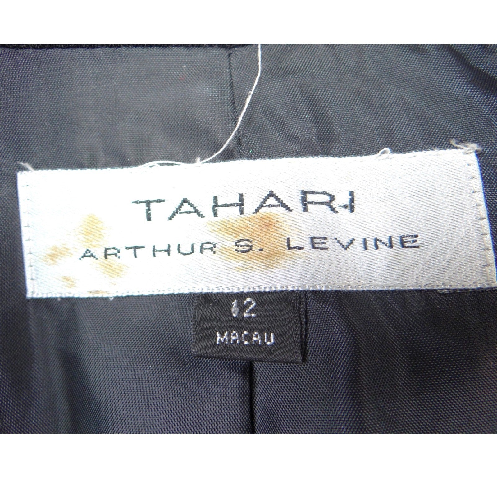 Tahari Arthur S. Levine Womens Black Two Button Tailored Blazer Jacket Size 12