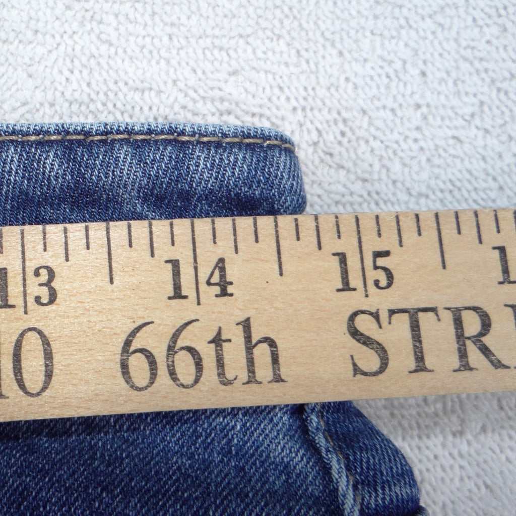 Camila Coelho Womens Studded Side Wide Leg Jeans Blue Medium Wash High Rise 8