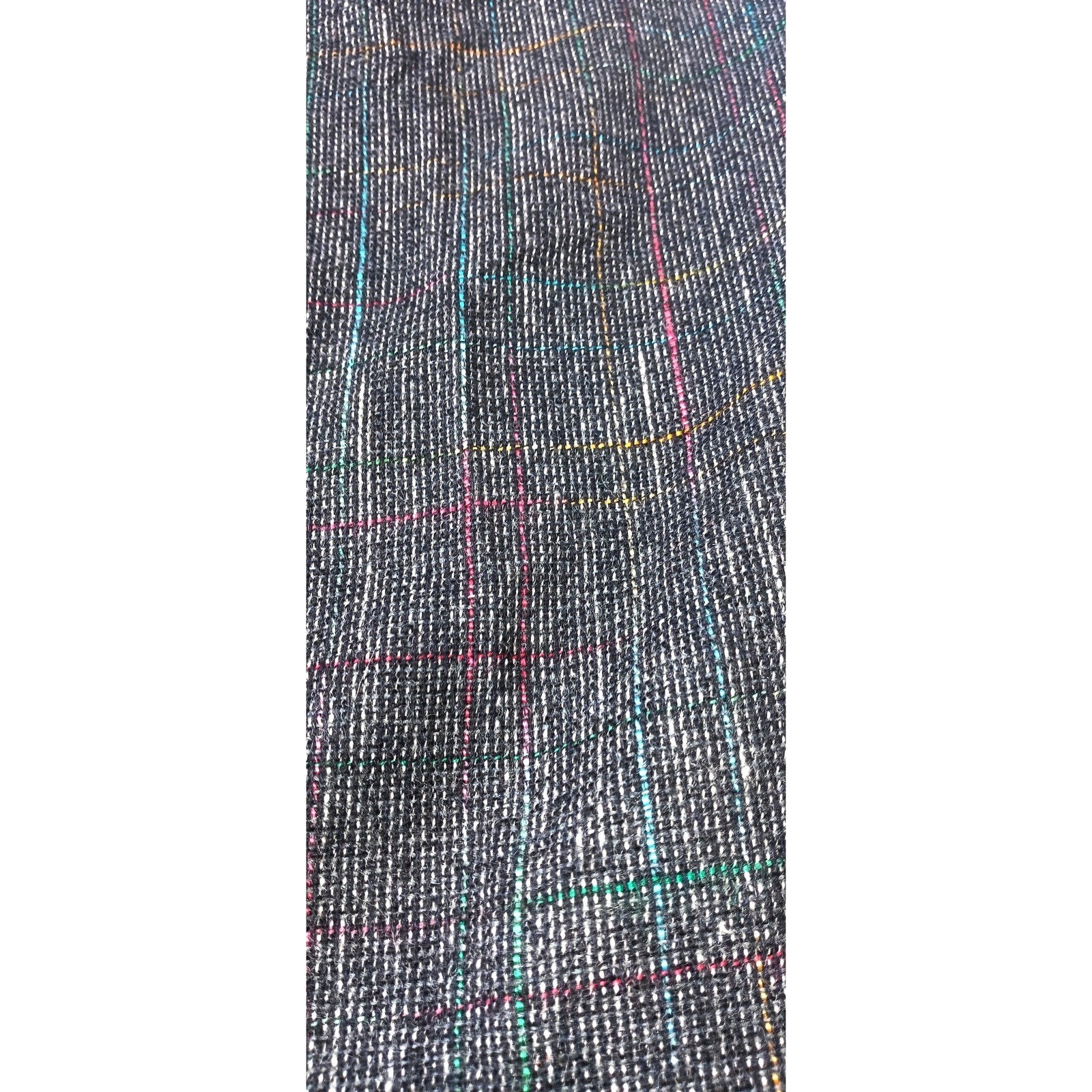 VTG Womens Plaid Tweed Maxi Skirt Dark Multi Color Classic Tailored Knee Length