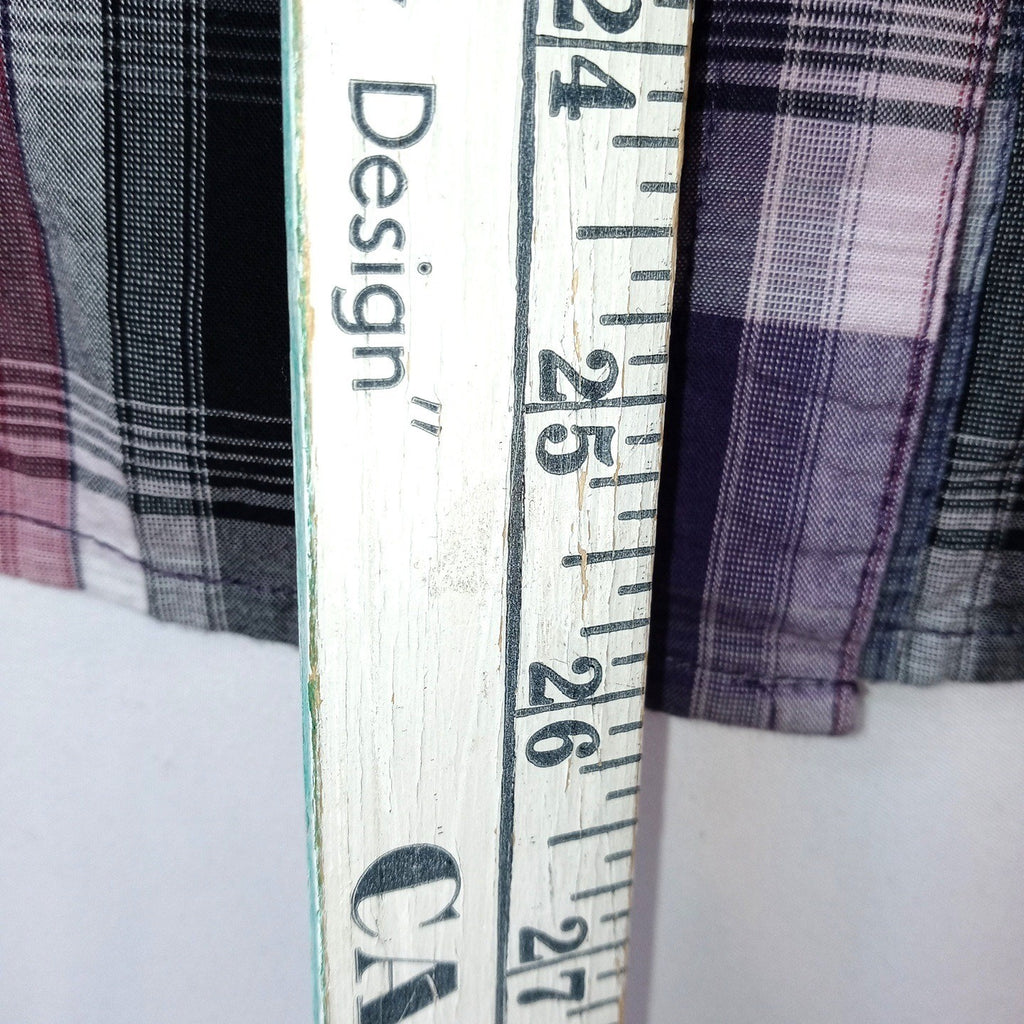 Y2K Maurice's Plaid Shirt Rhinestone Embellished Lace Western Style Women's Med