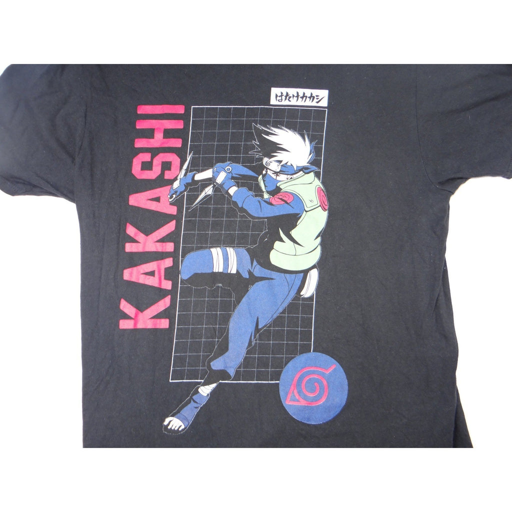 VIZ Media Naruto Kakashi Graphic T Shirt Anime Manga Black Size L