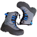 Columbia Kids Waterproof Snow Boots Grey Black Blue Omni-Heat Size 1