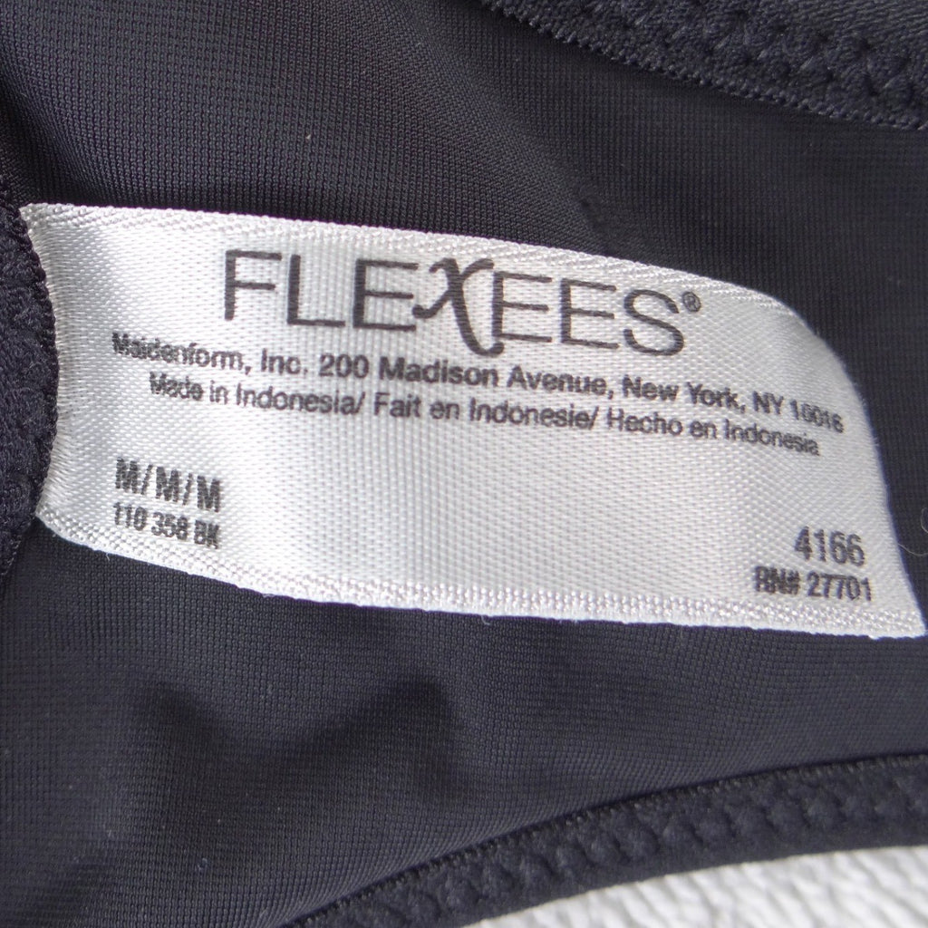 Flexees Maidenform Womens Black Racerback Shapewear Tank Top Built-in Bra Size M