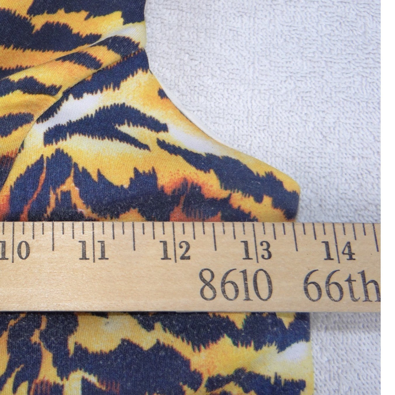 Rare Rhero Jeans Womens Tiger Print Tank Top Rhinestone Gold Hardware Racerback