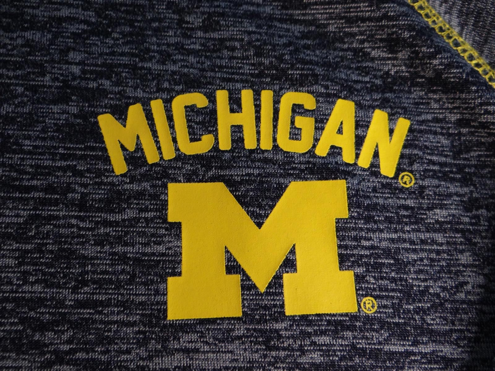 Colosseum Michigan Half-Zip Pullover - Navy & Yellow