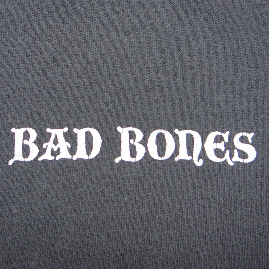 Bad Bones Forever Skull Graphic T-Shirt Mens Black Short Sleeve Biker Tee L