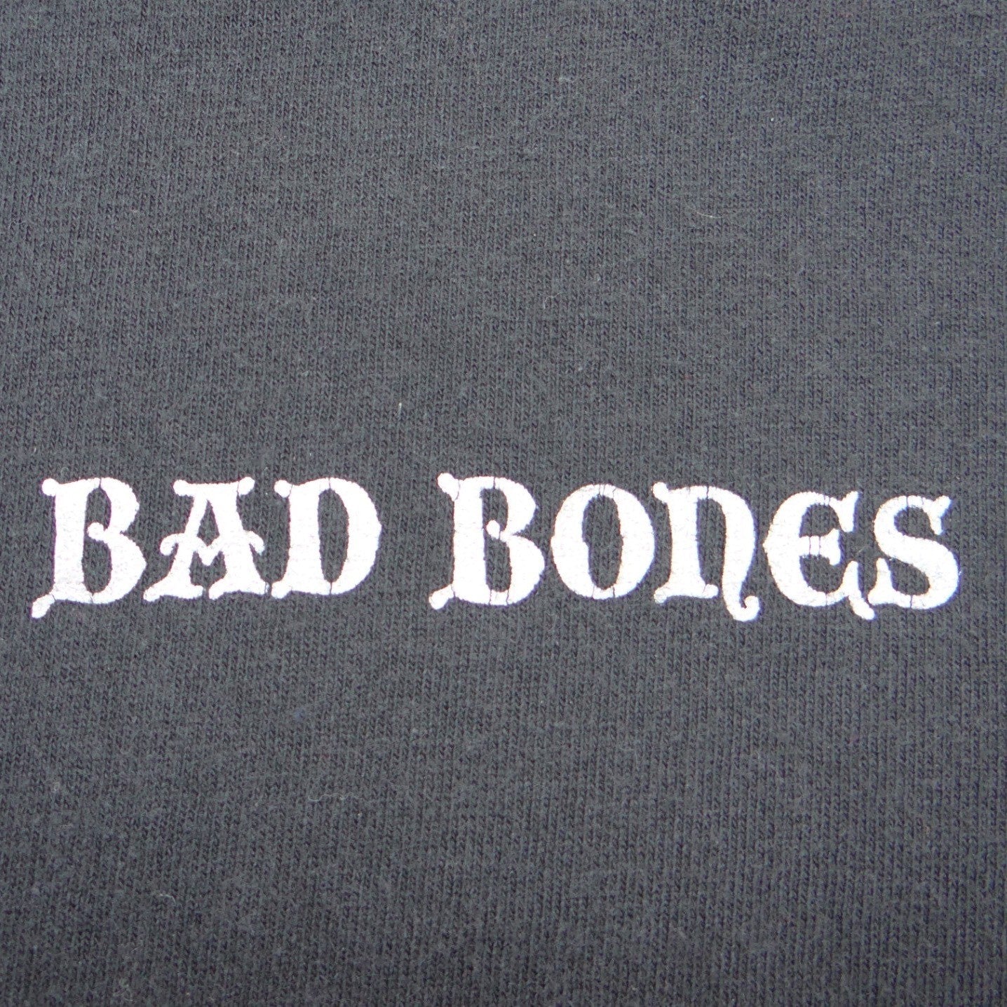 Bad Bones Forever Skull Graphic T-Shirt Mens Black Short Sleeve Biker Tee L