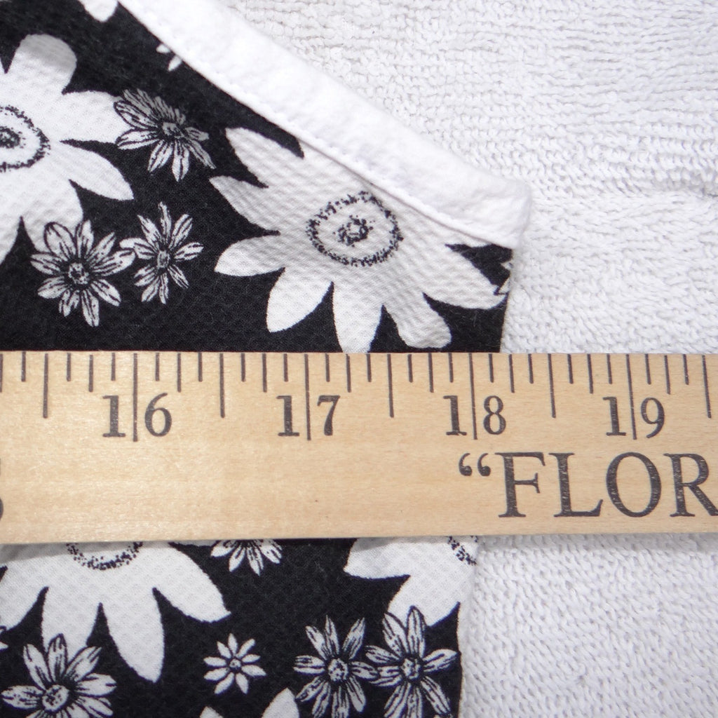 Ann Taylor Loft Womens 12P Black White Daisy Floral Canvas Sundress 2094
