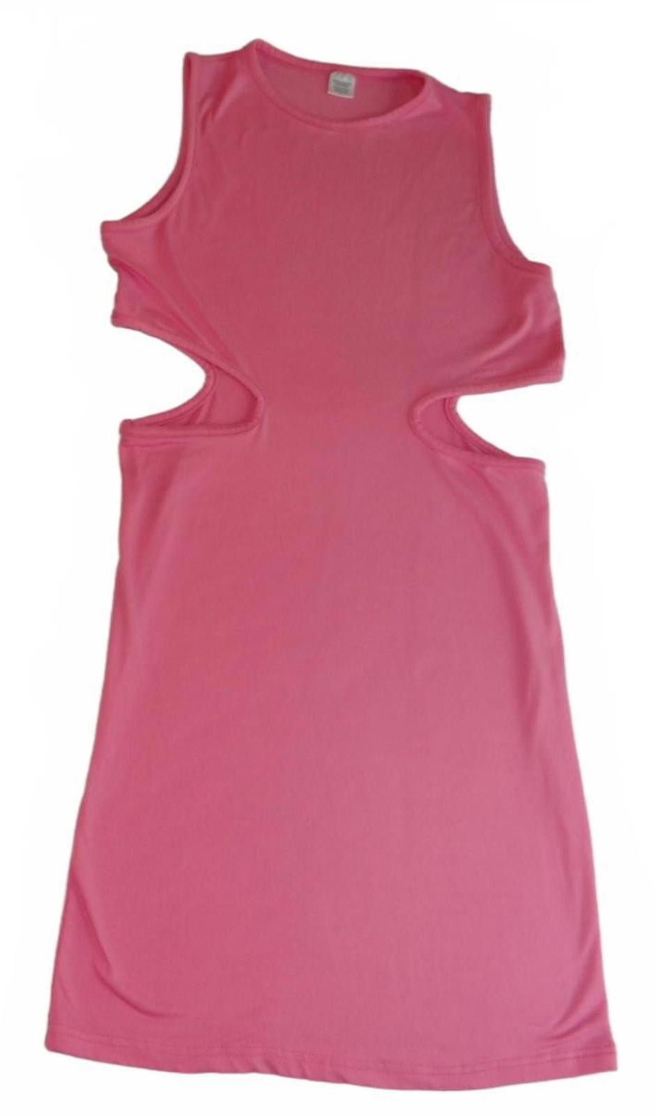 Trendy Cut-Out Pink Dress - Size L
