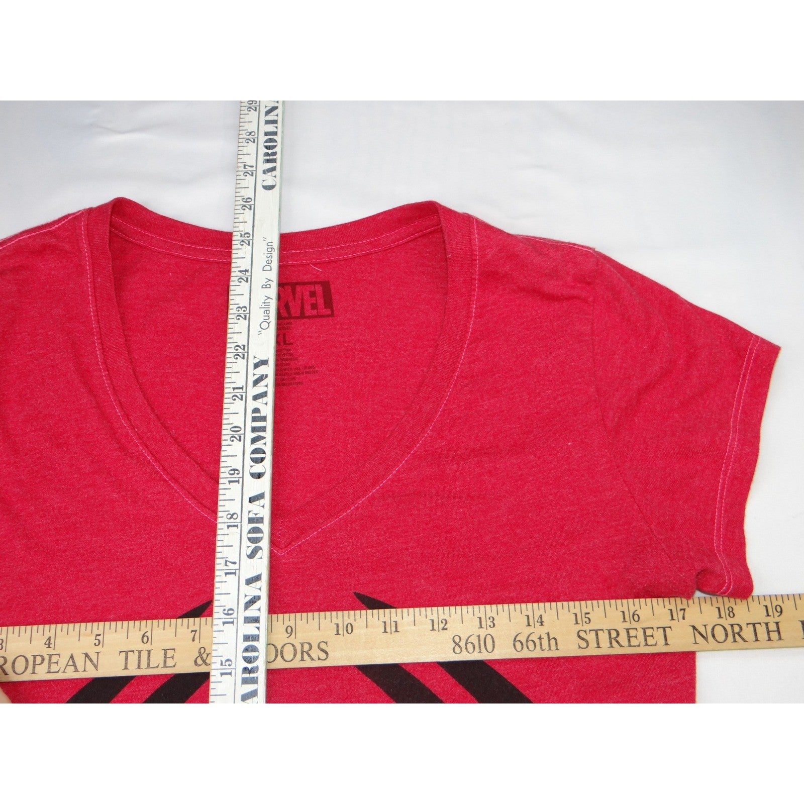 Marvel Spider Man Graphic Womens V Neck T Shirt Red XL