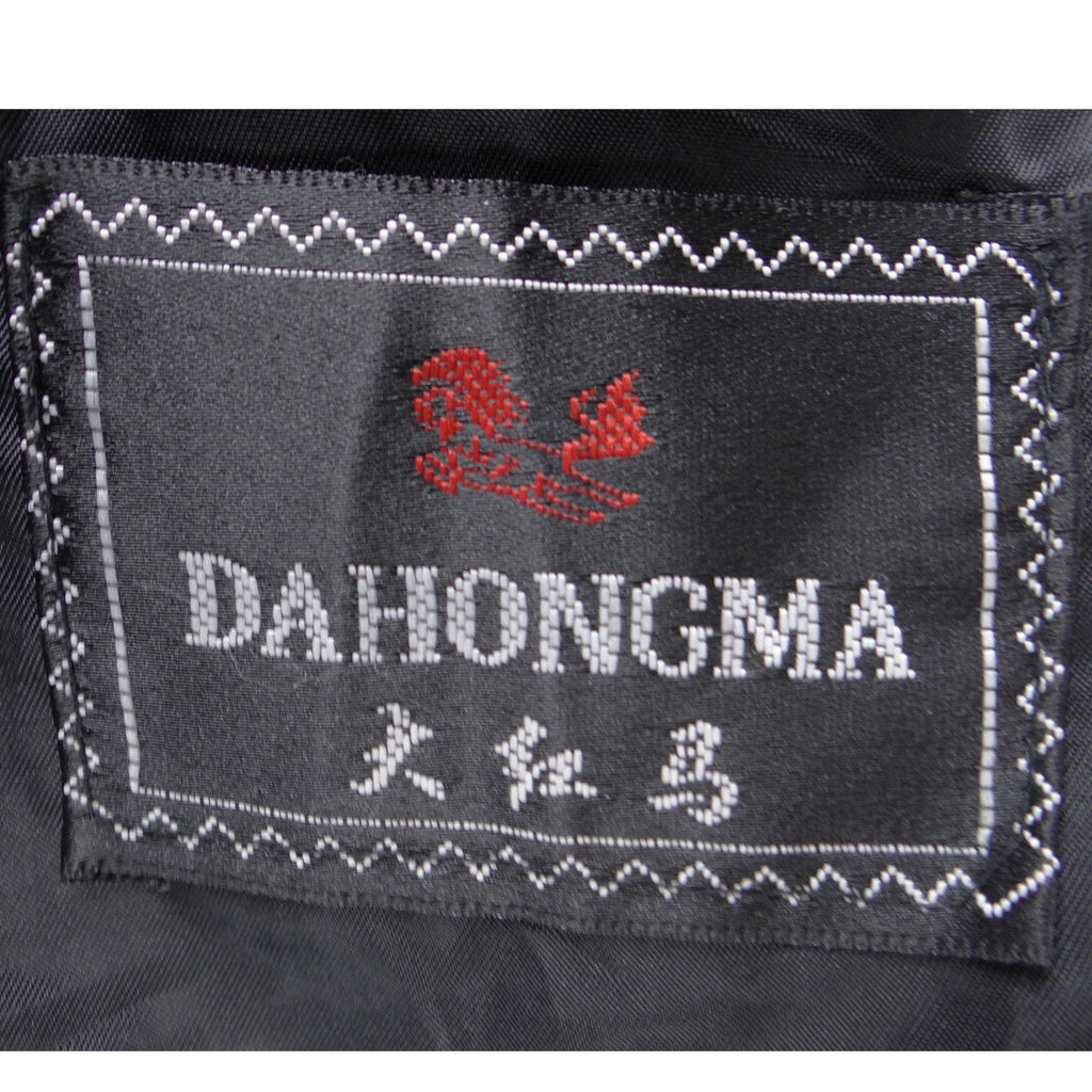 Dahongma Bigredhorse Mens Black Wool Blend Car Coat Overcoat Size XXXL 185/82