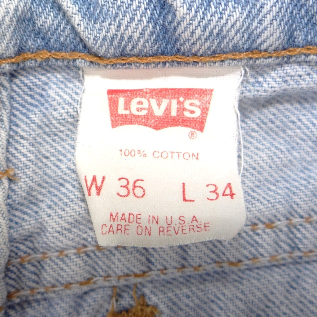 Vintage Levis Orange Tag Jeans Mens 36x34 Light Wash Straight Leg Made in USA
