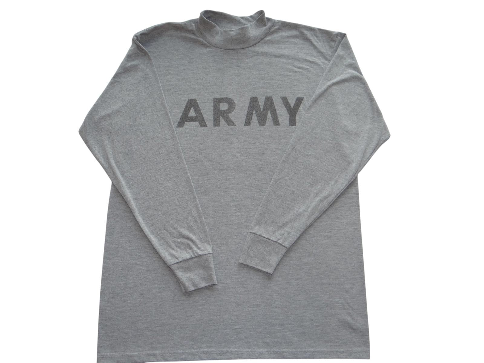 Gray Long Sleeve ARMY Turtleneck Shirt