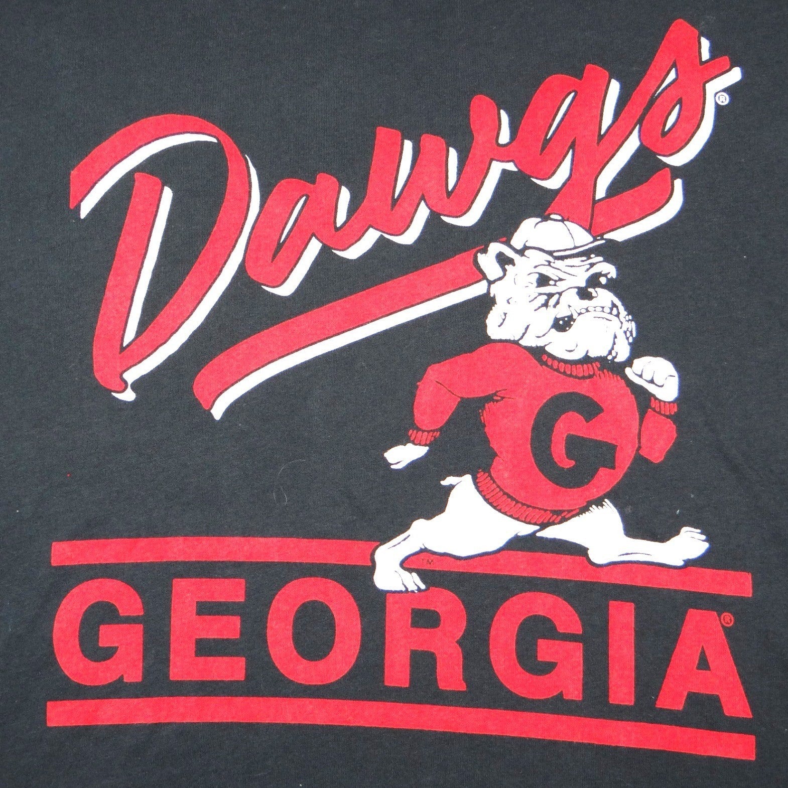 Tailgate Georgia Bulldogs Dawgs NCAA Football T Shirt Womens Medium Black