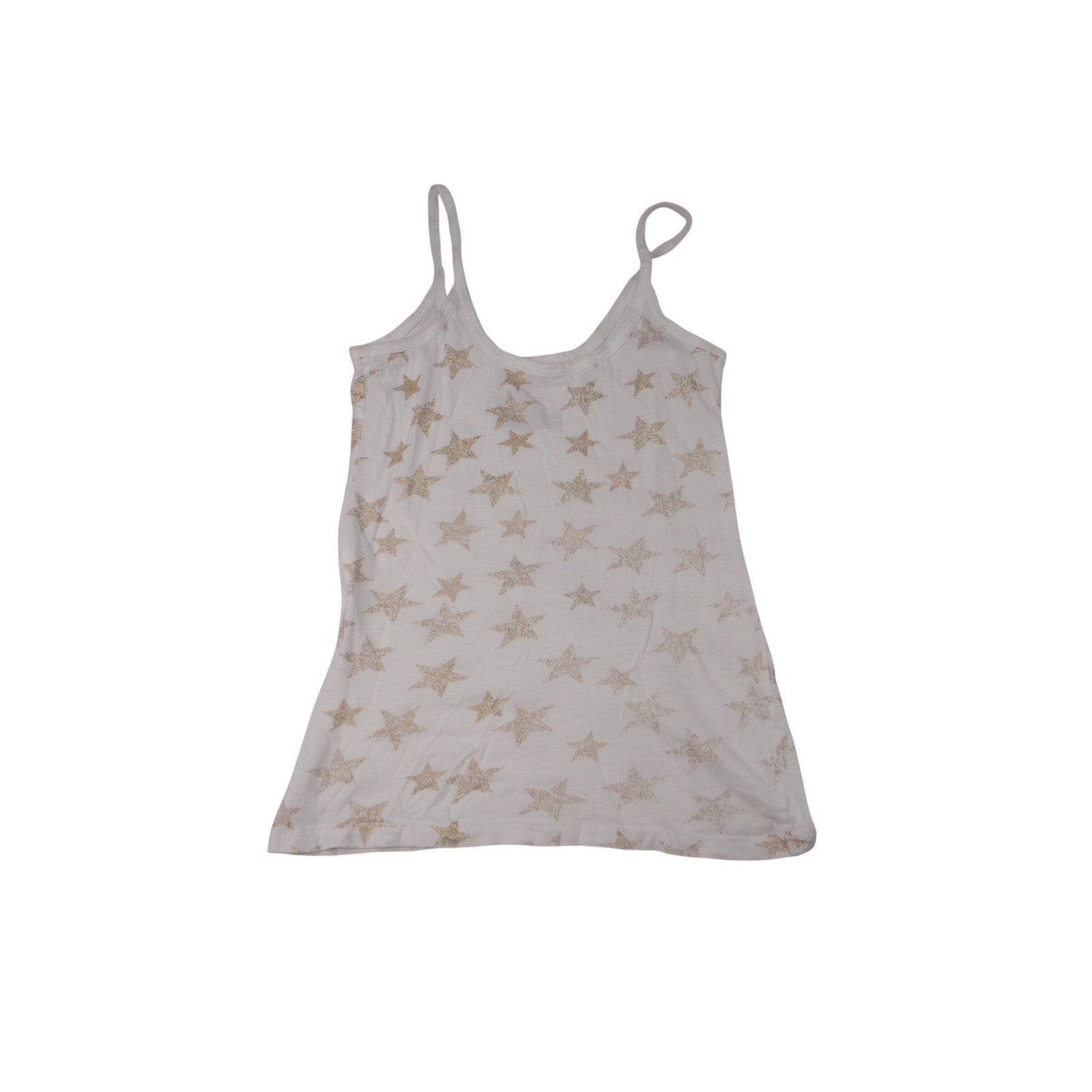 Y2K No Boundaries White Glitter Star Print Spaghetti Strap Camisole Top S 3-5