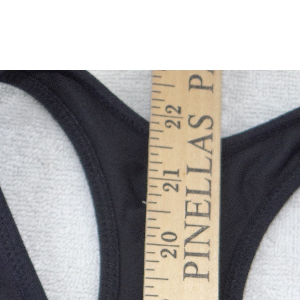 Flexees Maidenform Womens Black Racerback Shapewear Tank Top Built-in Bra Size M