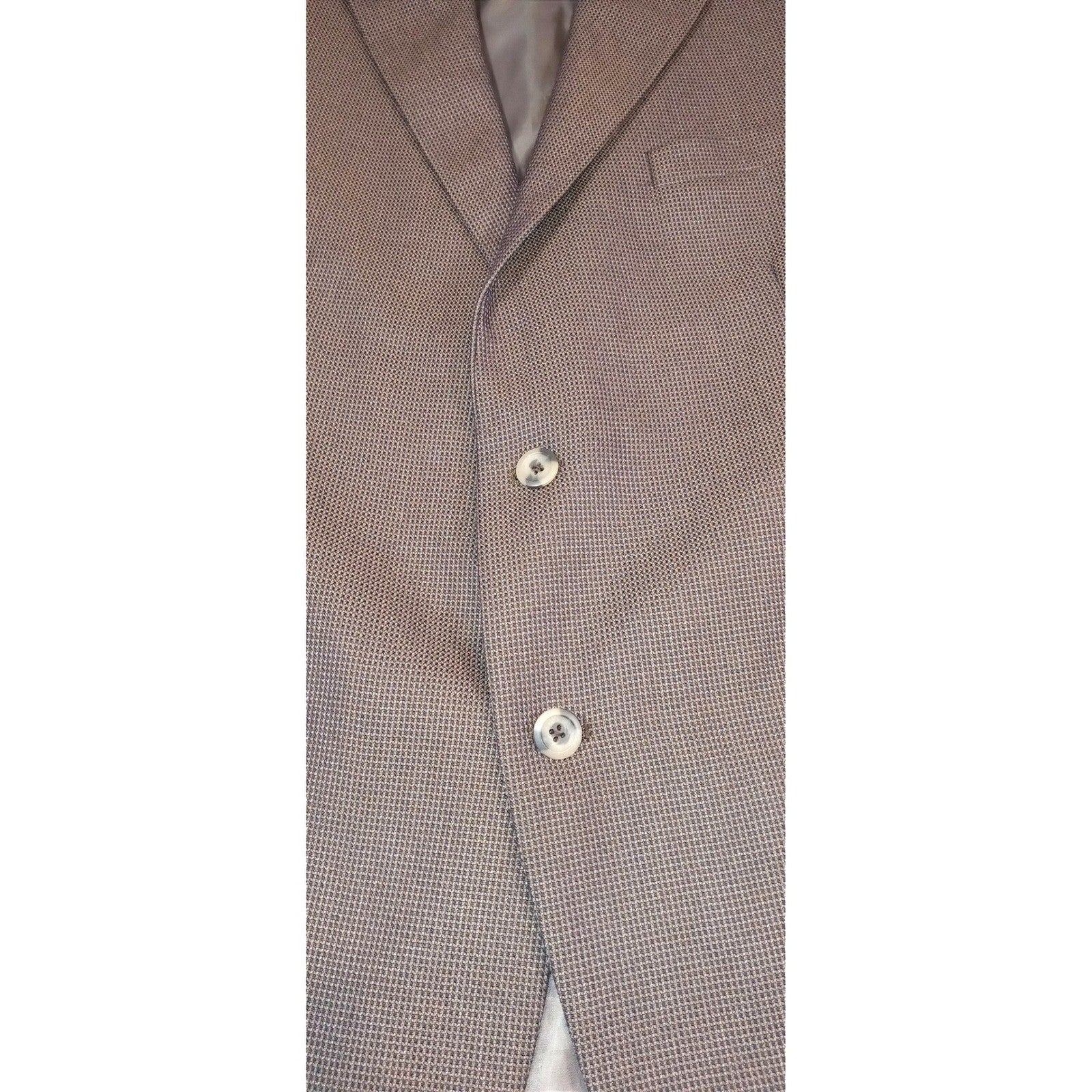 Geoffrey Beene Men's Brown Textured Blazer Jacket Classic Fit Business Casual