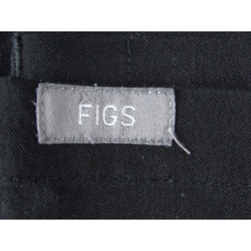 FIGS Technical Collection Black V-Neck Short Sleeve Scrub Top Womens Large