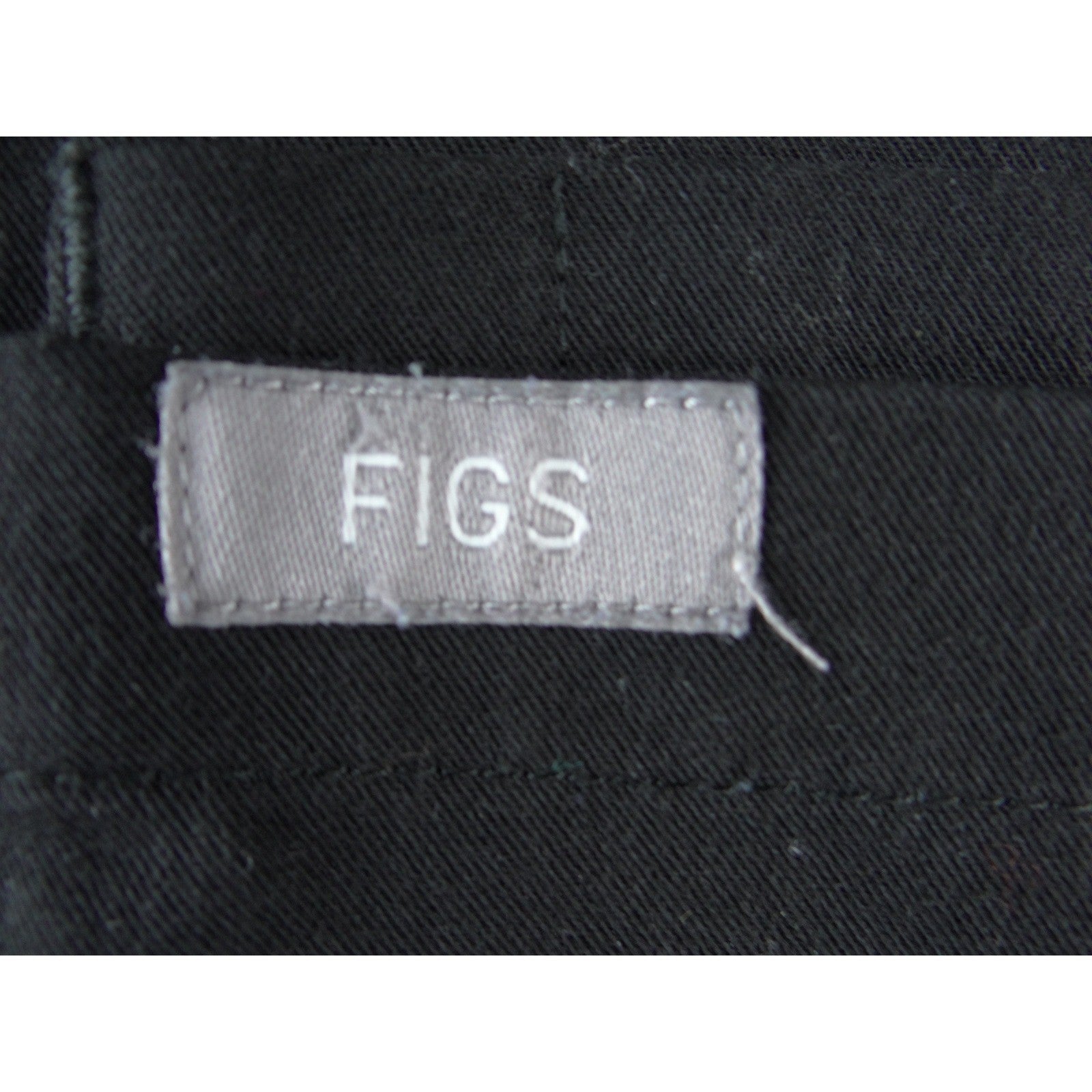 FIGS Technical Collection Black V-Neck Short Sleeve Scrub Top Womens Large