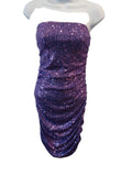Stunning Purple Sequin Strapless Dress