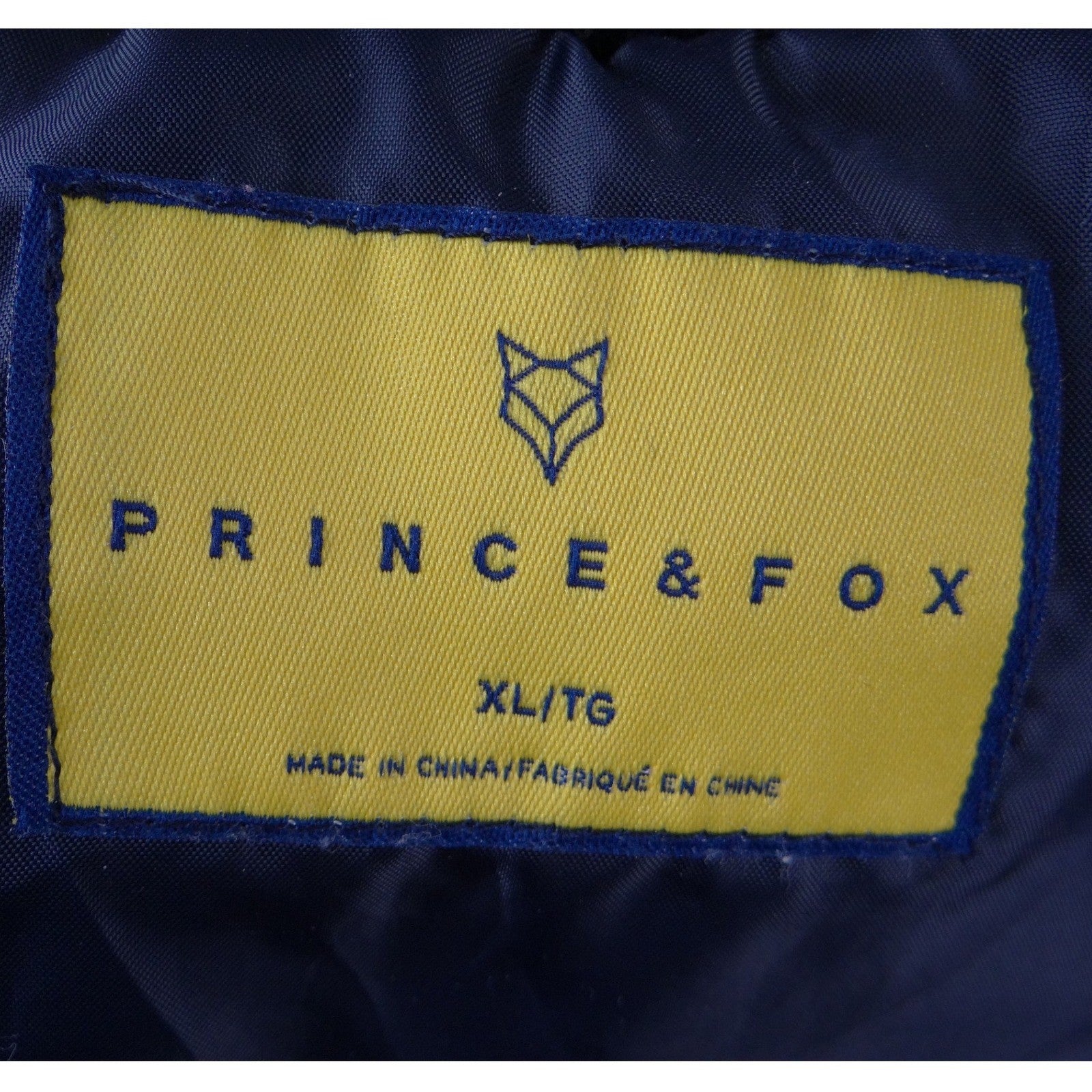 Prince & Fox Navy Blue Quilted Puffer Vest with Detachable Hood XL